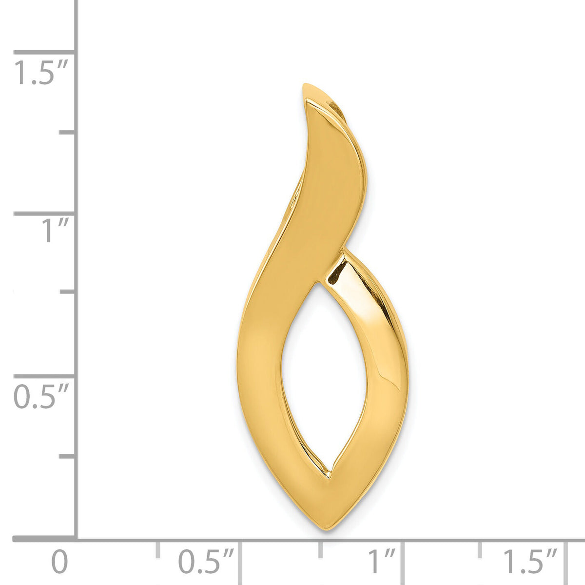 14k Fits up to 6mm Regular/8mm on Fancy/Reversible Fancy Omega Slide-SL335