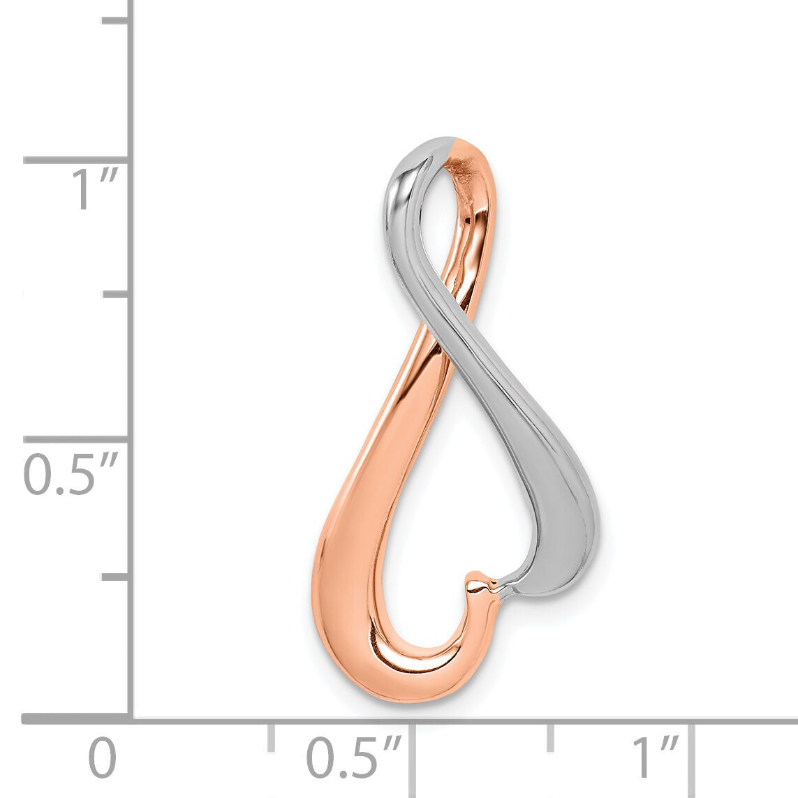 14KW and Rose Omega Slide Fits up to 4mm Regular, 6mm Fancy-SL472