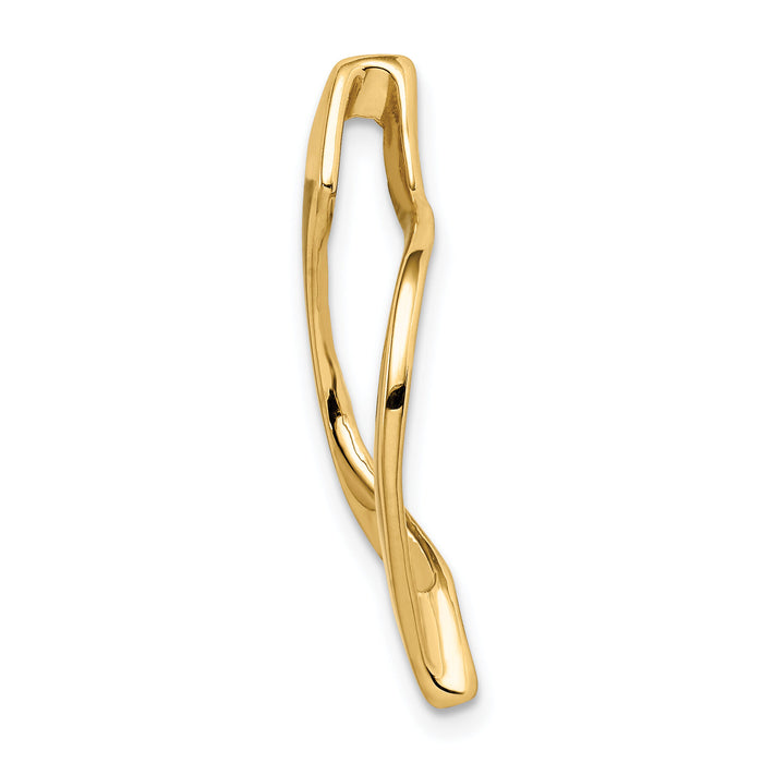 14k Fits up to 8mm Regular, 10mm Fancy Reversible Omega Slide-SL532