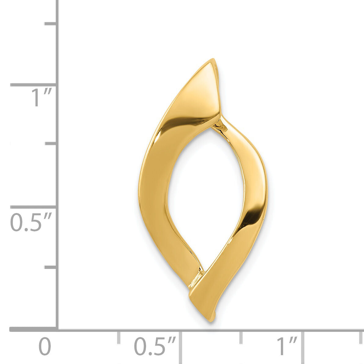 14k Fits up to 8mm Regular, 10mm Fancy Reversible Omega Slide-SL532