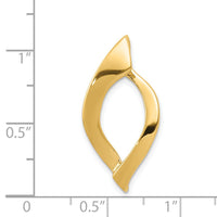 14k Fits up to 8mm Regular, 10mm Fancy Reversible Omega Slide-SL532
