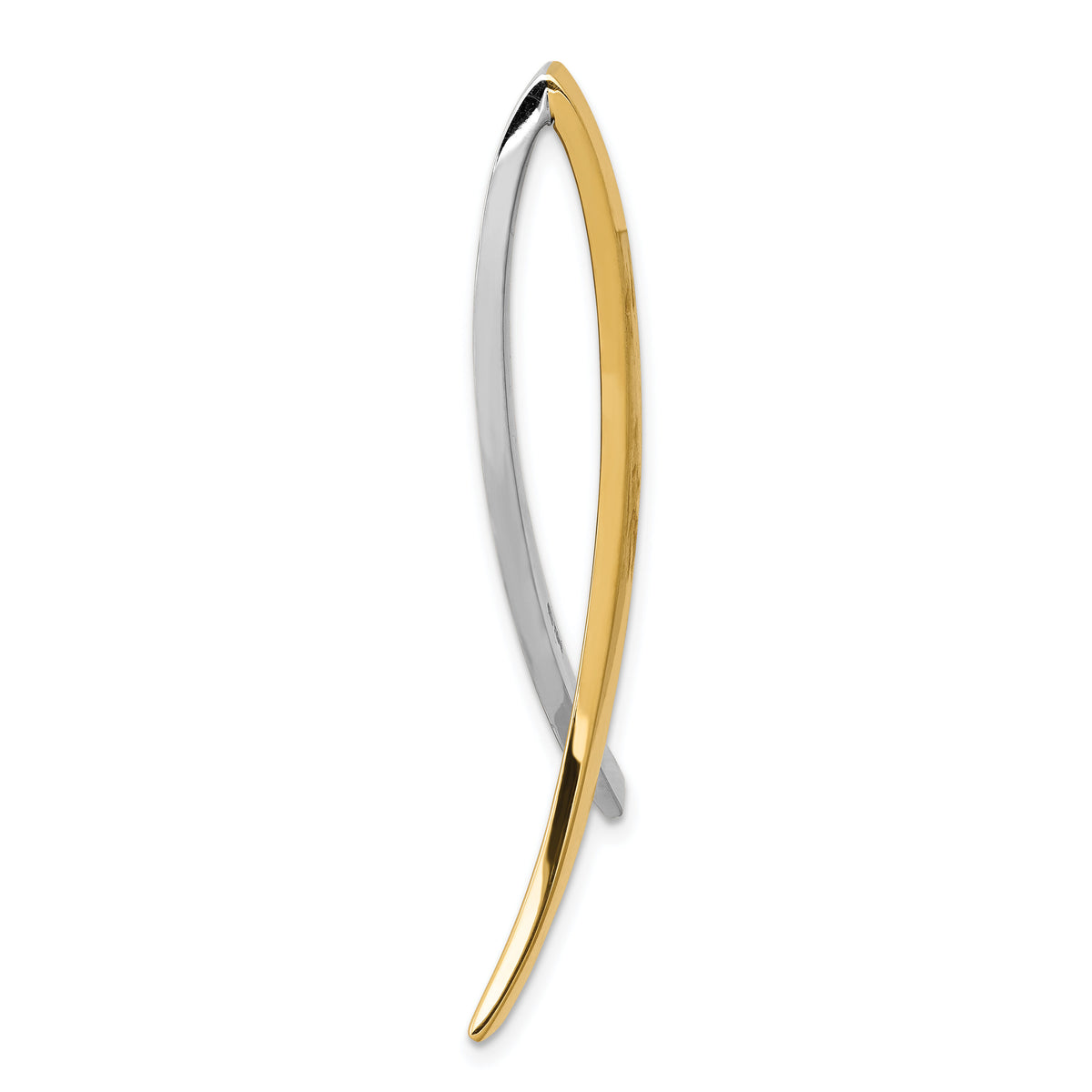 14k Two-tone Contemporary Slide-SL535