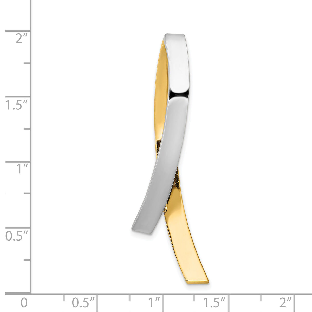 14k Two-tone Contemporary Slide-SL535