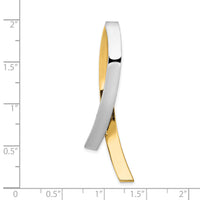 14k Two-tone Contemporary Slide-SL535