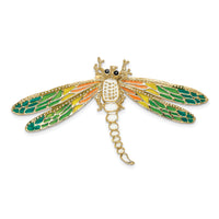 14K Multi-Color Enamel Dragonfly Charm-SL585