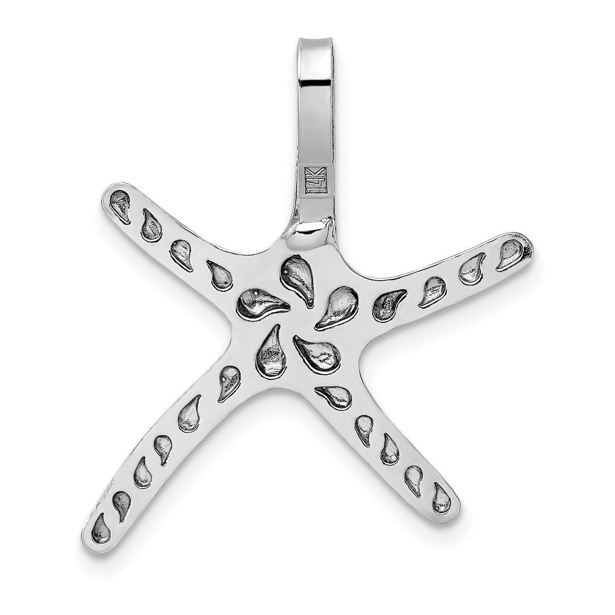 14K White Gold Starfish Chain Slide-SL609W