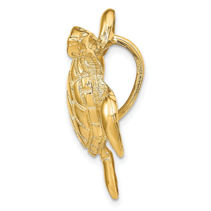 14K Polished Sea Turtle Slide-SL619