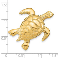 14K Polished Sea Turtle Slide-SL619