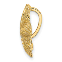 14K Polished and Textured Starfish Slide-SL625