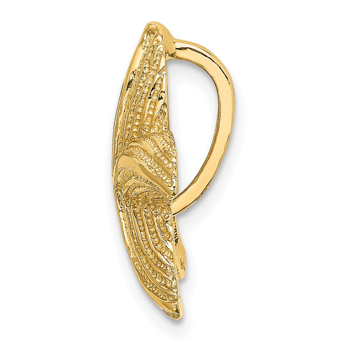 14K Polished and Textured Starfish Slide-SL625