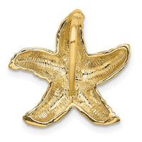 14K Polished and Textured Starfish Slide-SL625