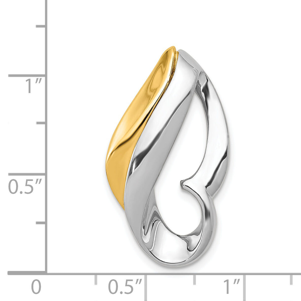 14k Two-tone Fits up to 6mm Omega, 8mm Reversible, Omega Slide-SL74