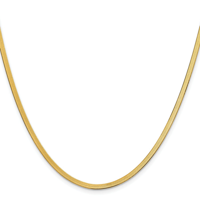 14k 2.5mm Silky Herringbone Chain-SLK020-20