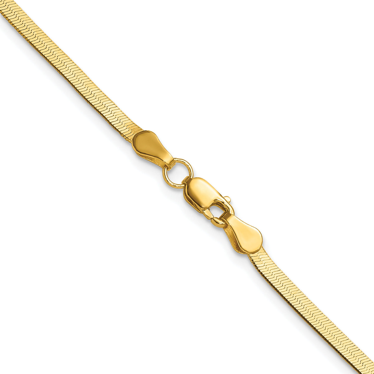 14k 2.5mm Silky Herringbone Chain-SLK020-16