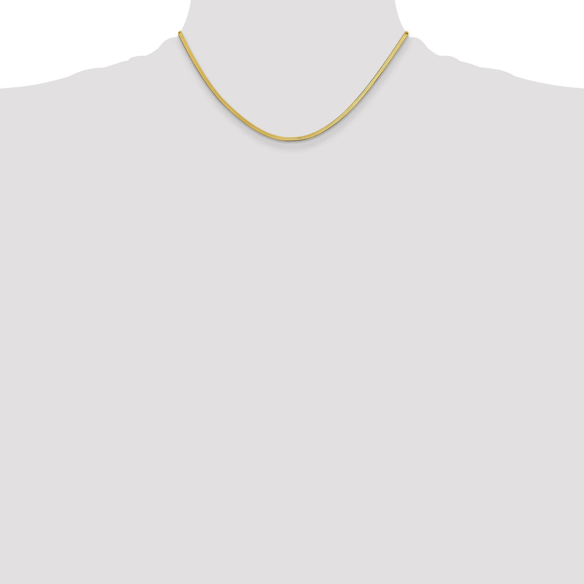 14k 2.5mm Silky Herringbone Chain-SLK020-16