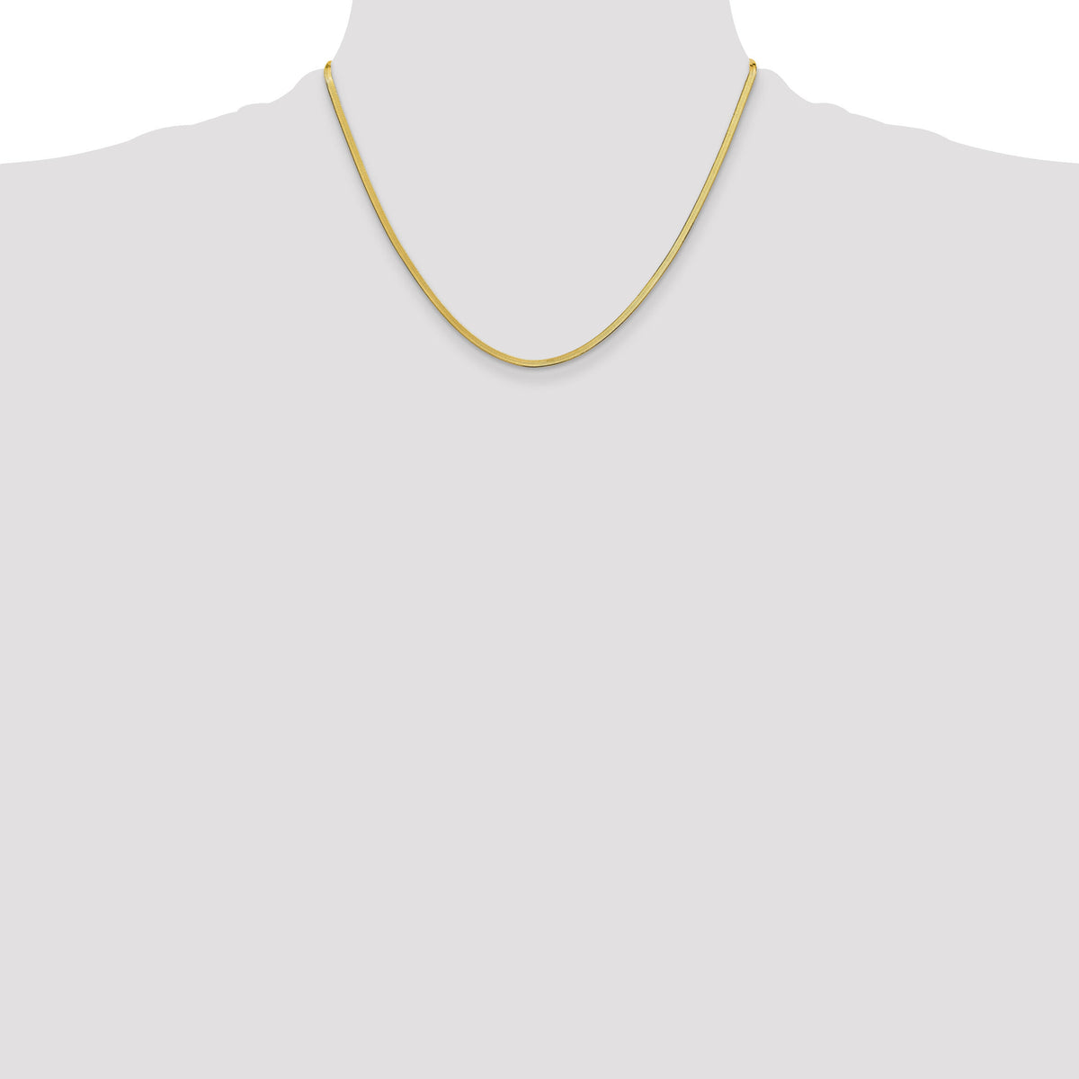 14k 2.5mm Silky Herringbone Chain-SLK020-18
