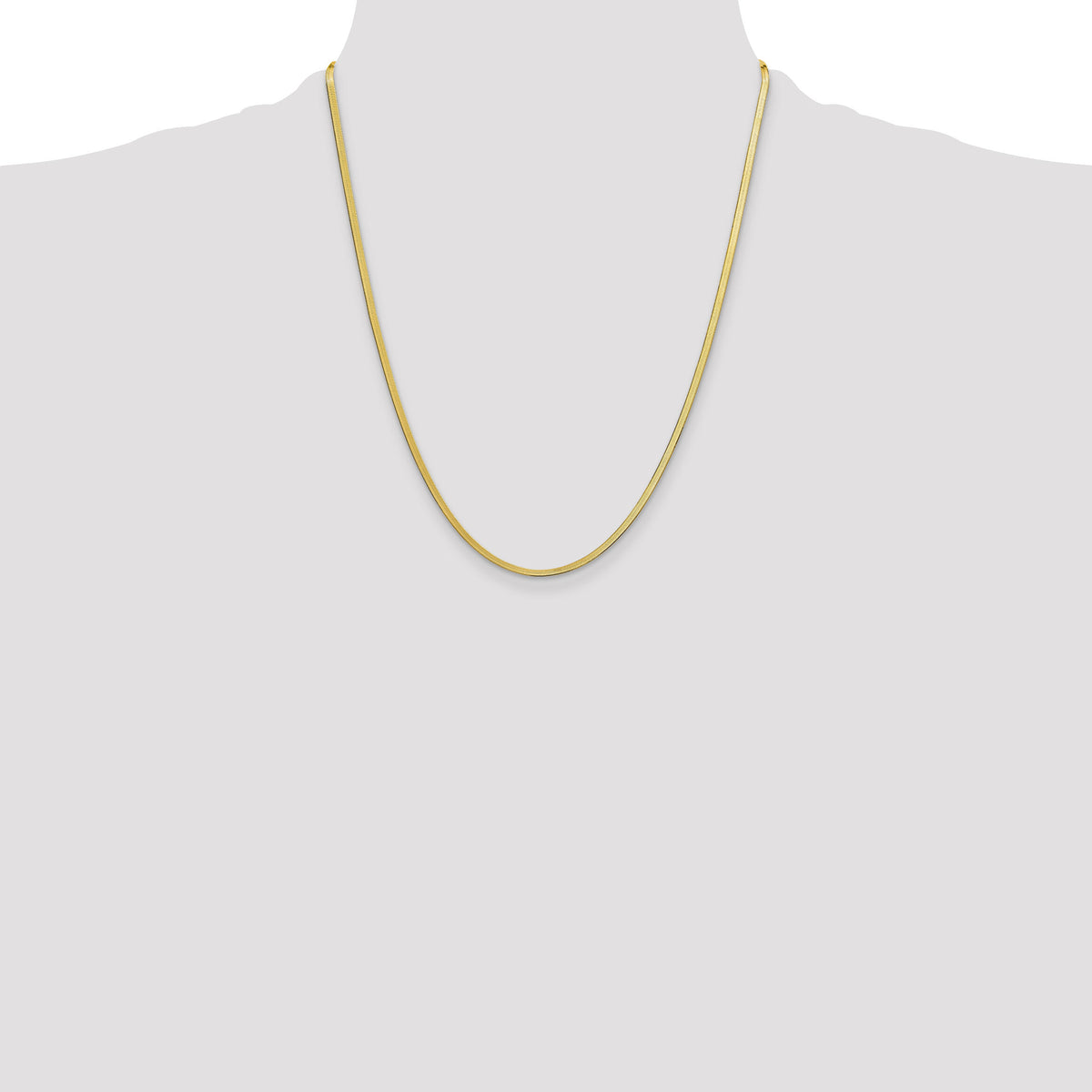 14k 2.5mm Silky Herringbone Chain-SLK020-22