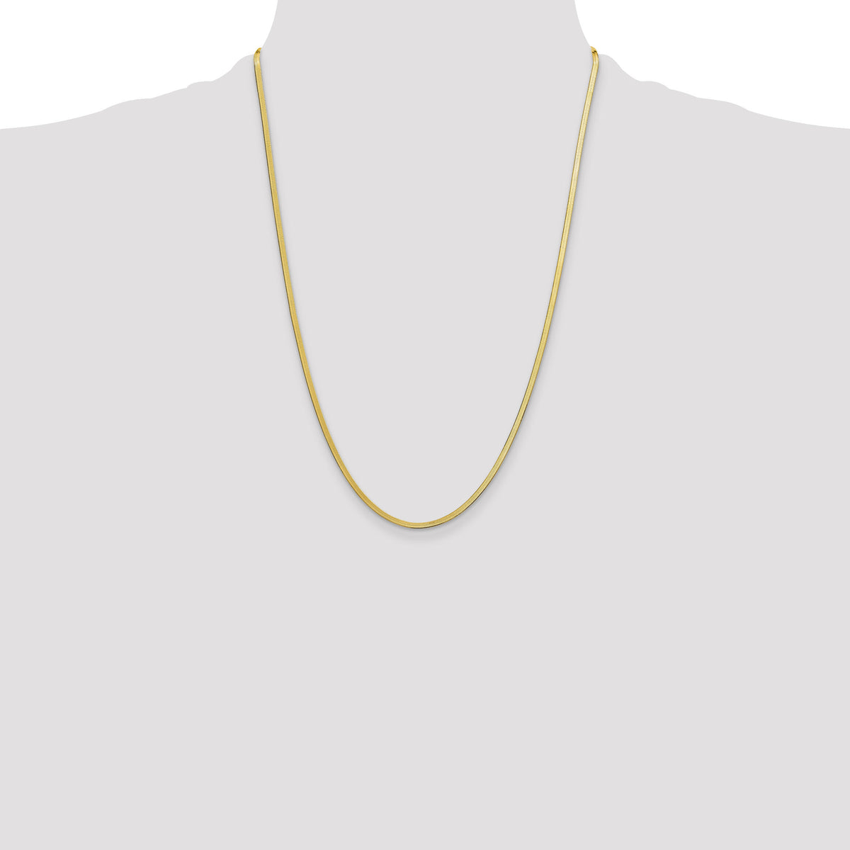 14k 2.5mm Silky Herringbone Chain-SLK020-24