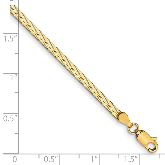 14k 2.5mm Silky Herringbone Chain-SLK020-7