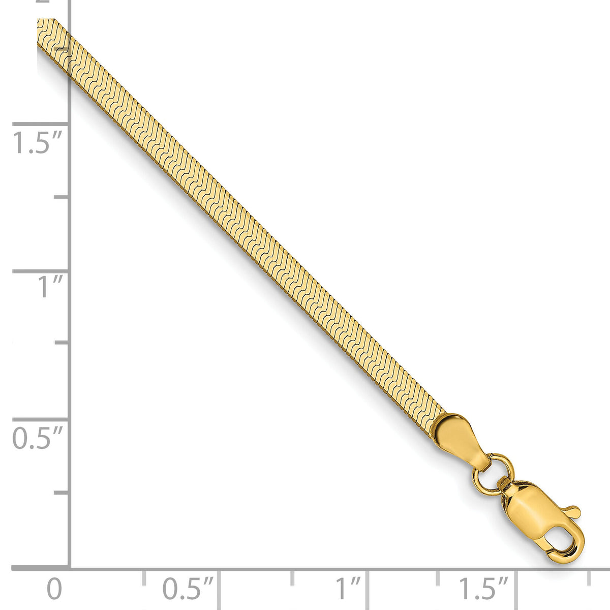 14k 2.5mm Silky Herringbone Chain-SLK020-8