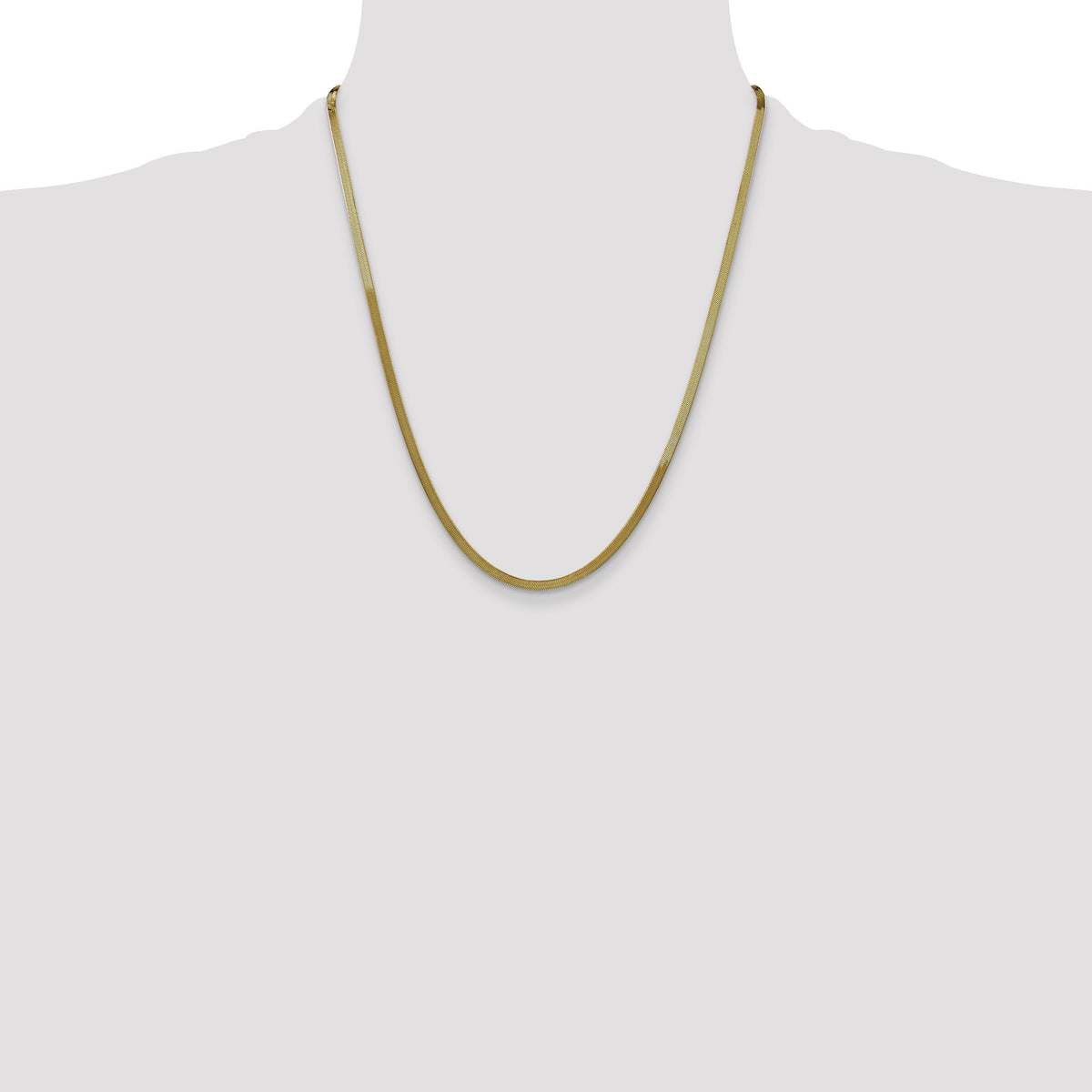 14k 3mm Silky Herringbone Chain-SLK025-22