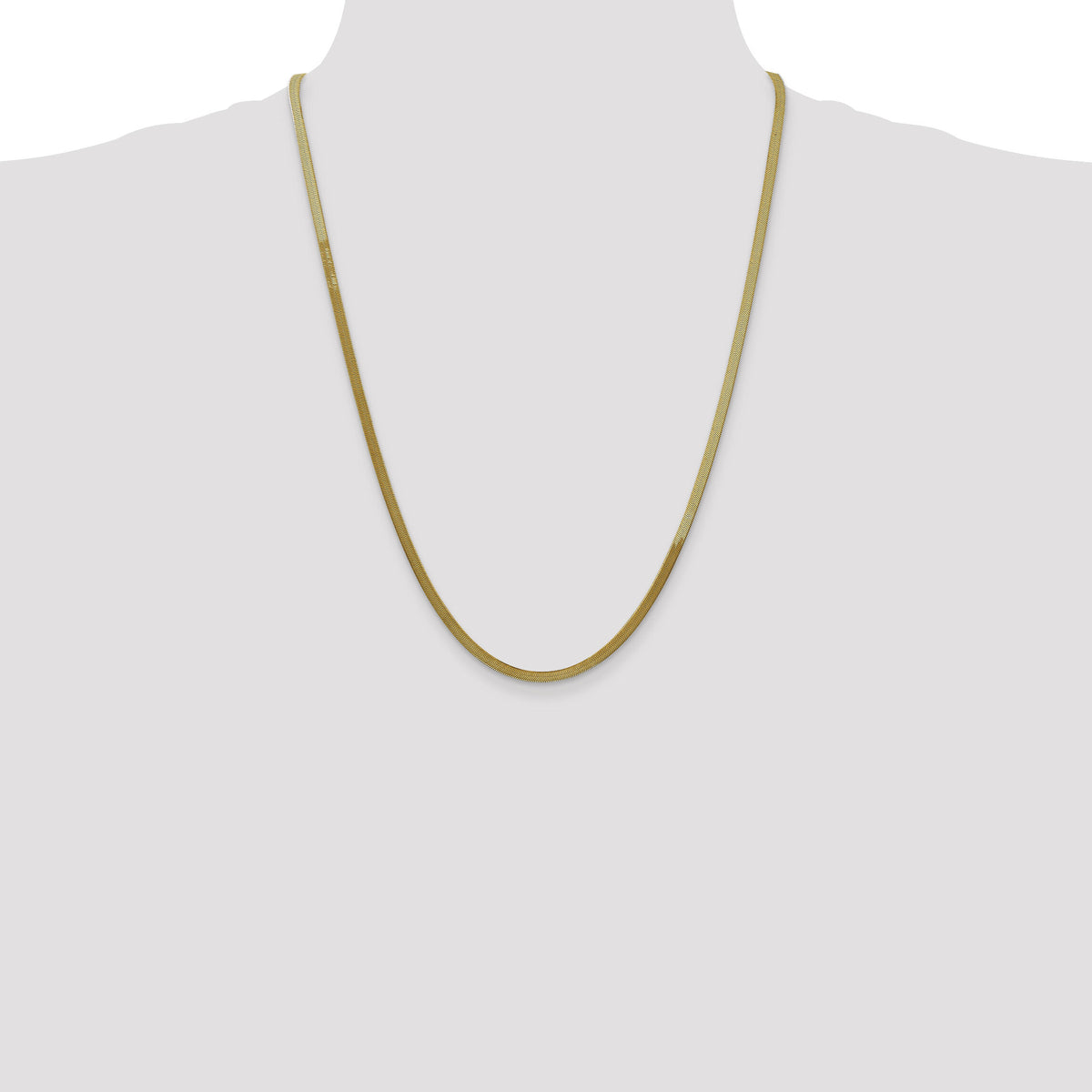 14k 3mm Silky Herringbone Chain-SLK025-24