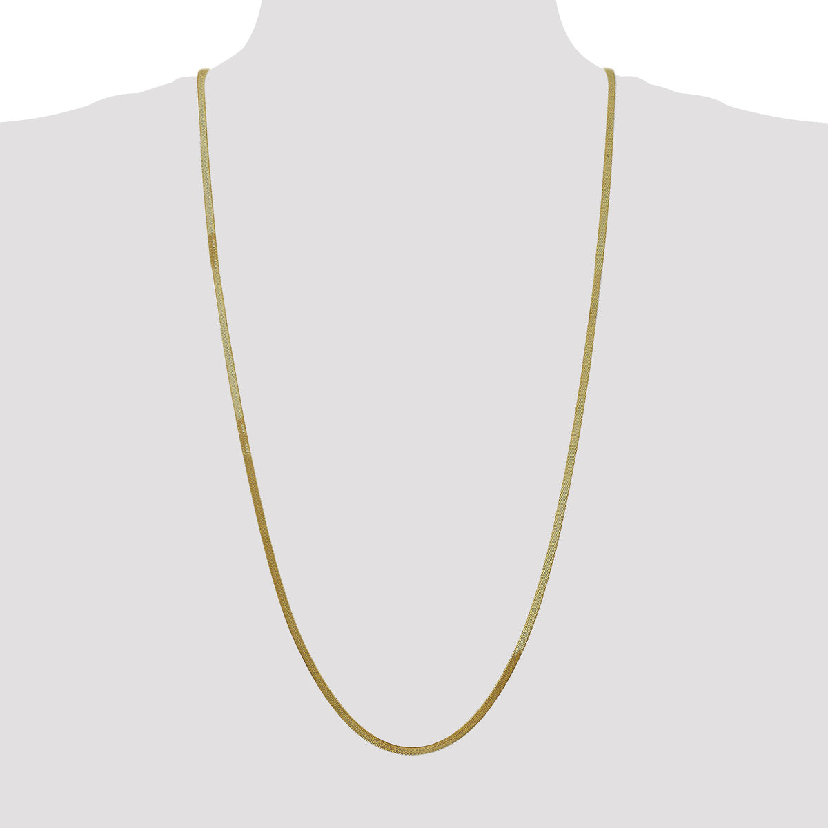 14k 3mm Silky Herringbone Chain-SLK025-30