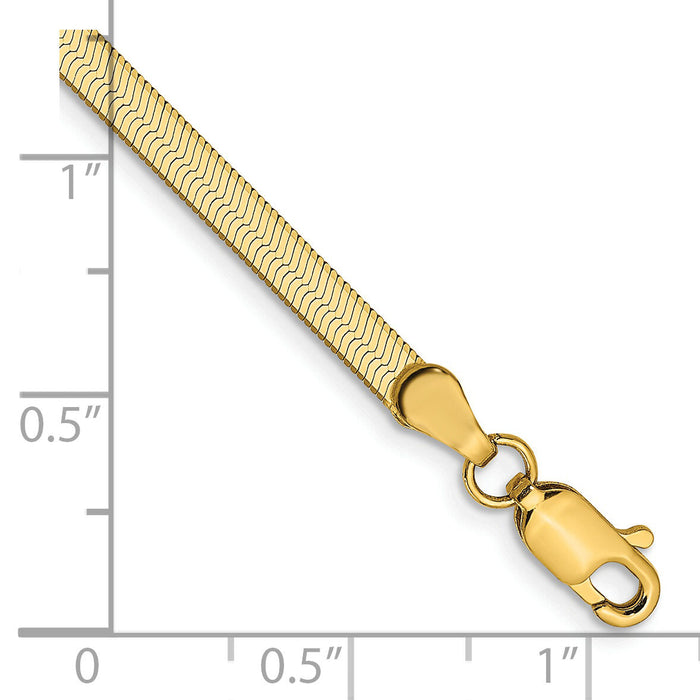 14k 3mm Silky Herringbone Chain-SLK025-7