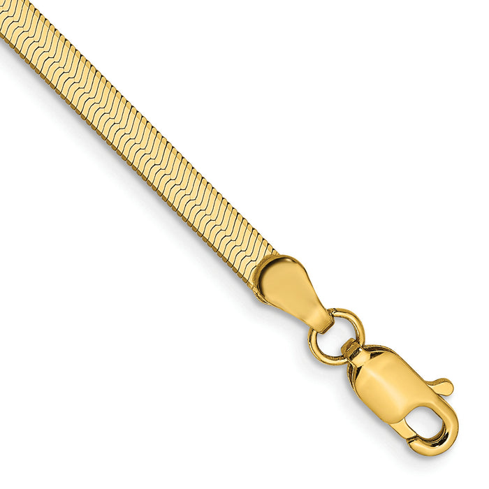 14k 3mm Silky Herringbone Chain-SLK025-7