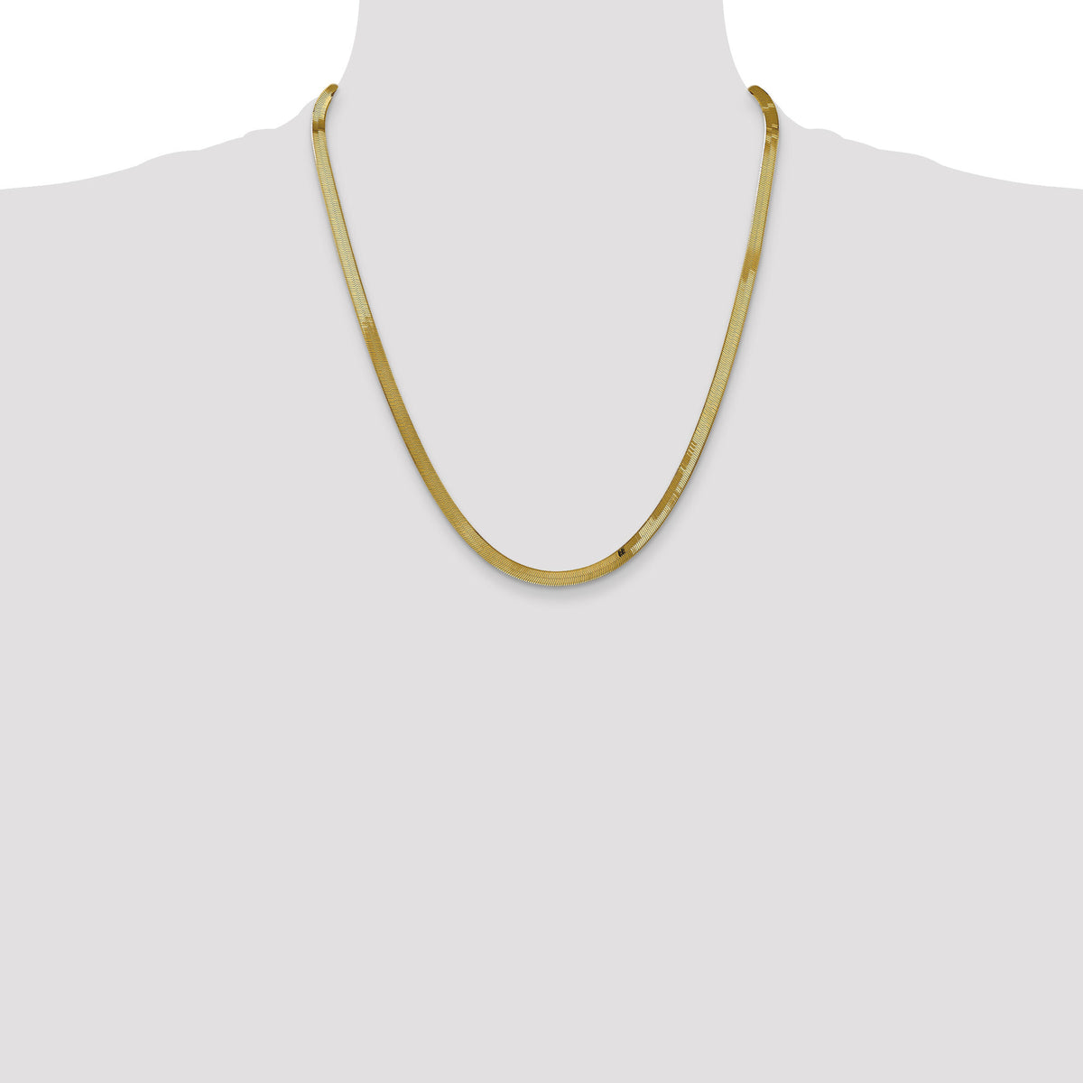 14k 4mm Silky Herringbone Chain-SLK040-22