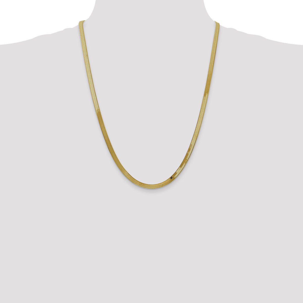 14k 4mm Silky Herringbone Chain-SLK040-24
