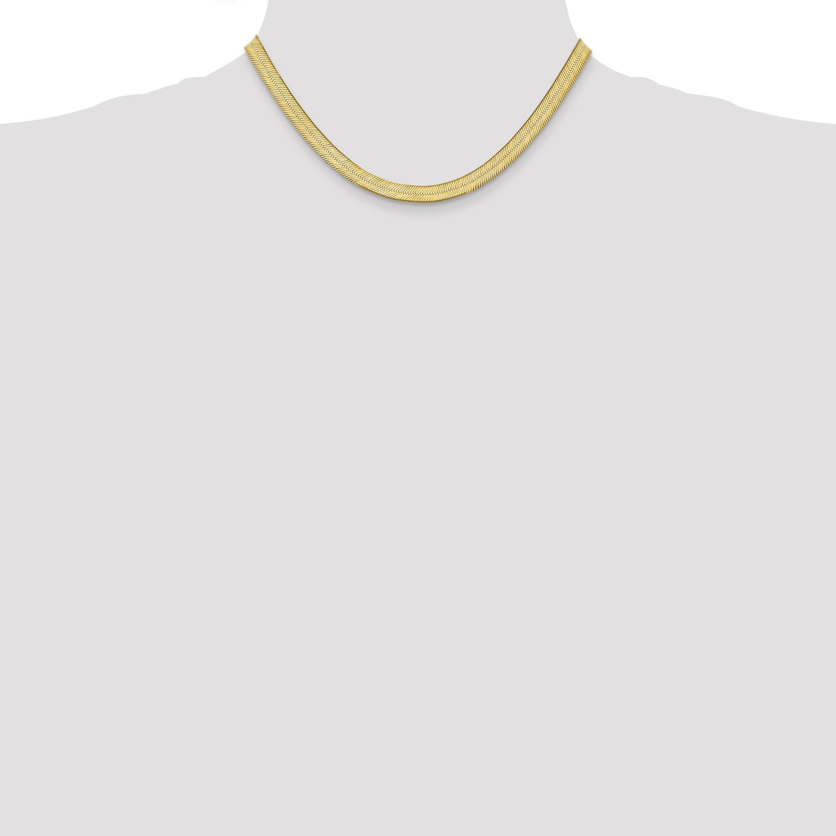 14k 6.5mm Silky Herringbone Chain-SLK065-16