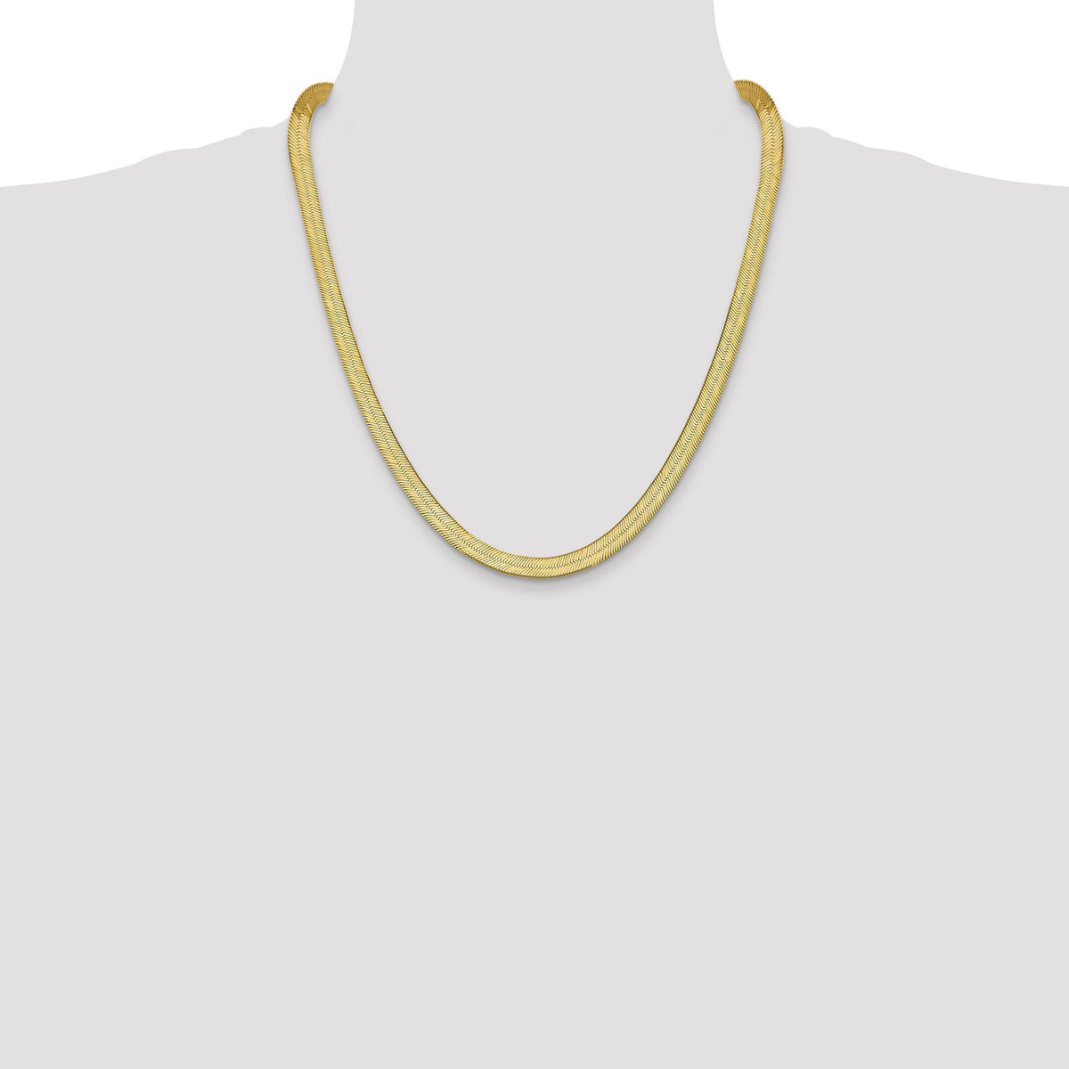 14k 6.5mm Silky Herringbone Chain-SLK065-22