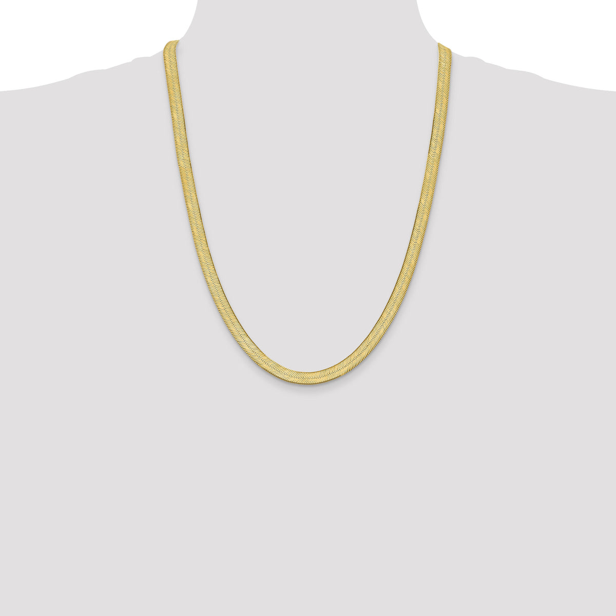 14k 6.5mm Silky Herringbone Chain-SLK065-24