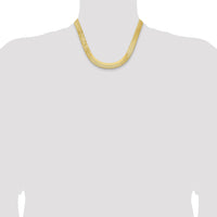 14k 10mm Silky Herringbone Chain-SLK100-18
