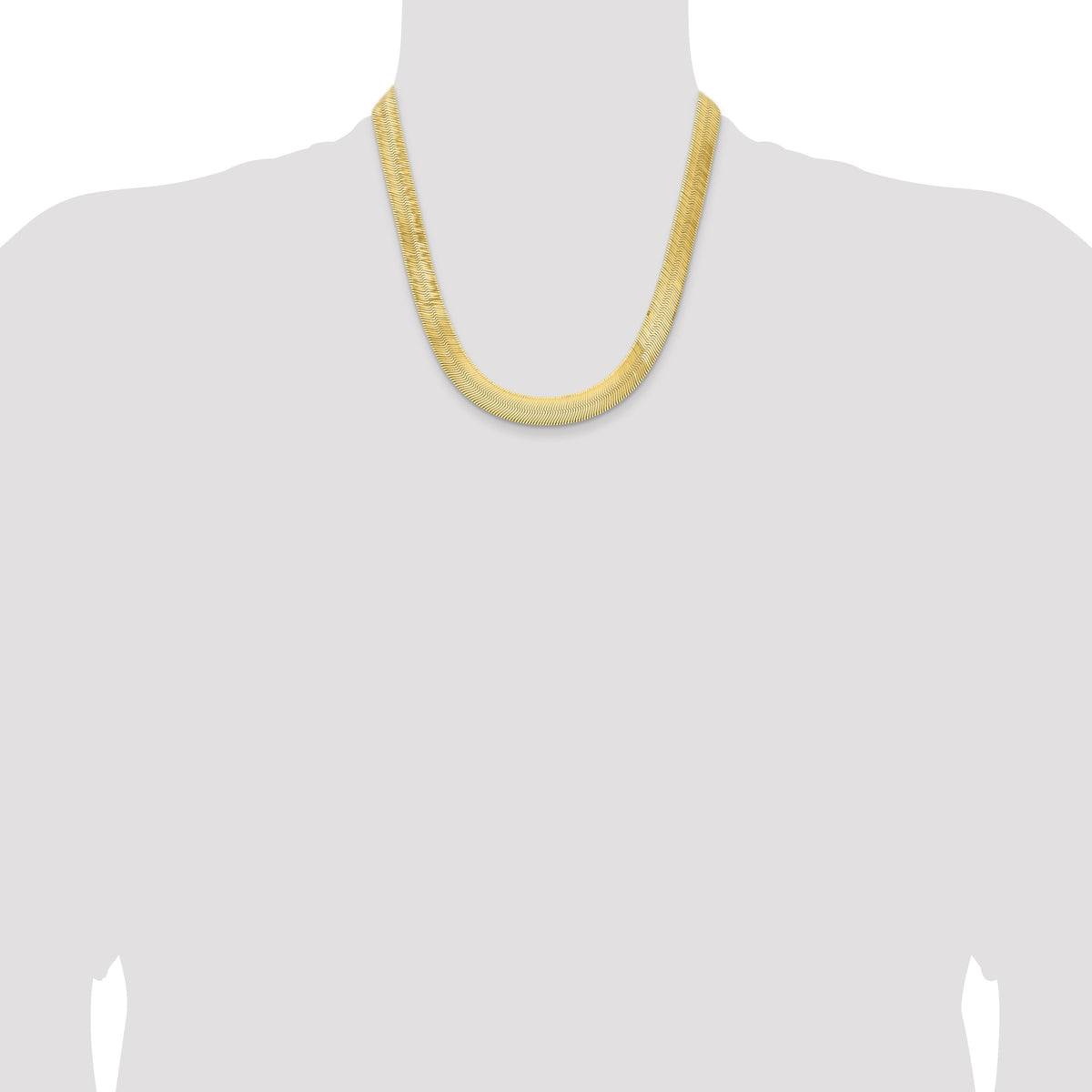 14k 10mm Silky Herringbone Chain-SLK100-20