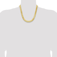 14k 10mm Silky Herringbone Chain-SLK100-20