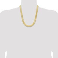 14k 10mm Silky Herringbone Chain-SLK100-22