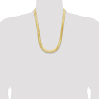 14k 10mm Silky Herringbone Chain-SLK100-24