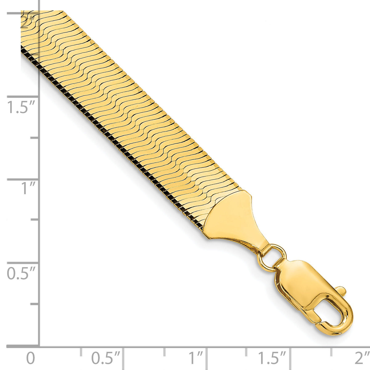 14k 10mm Silky Herringbone Chain-SLK100-8
