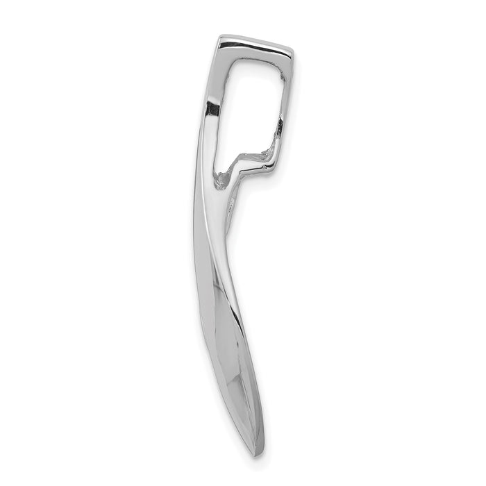14k White Gold Designer Slide-SLW108