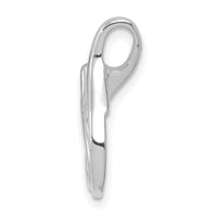 14k White Gold Reversible Fancy Omega Slide-SLW125