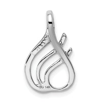 14k White Gold Reversible Fancy Omega Slide-SLW125