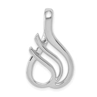 14k White Gold Reversible Fancy Omega Slide-SLW139