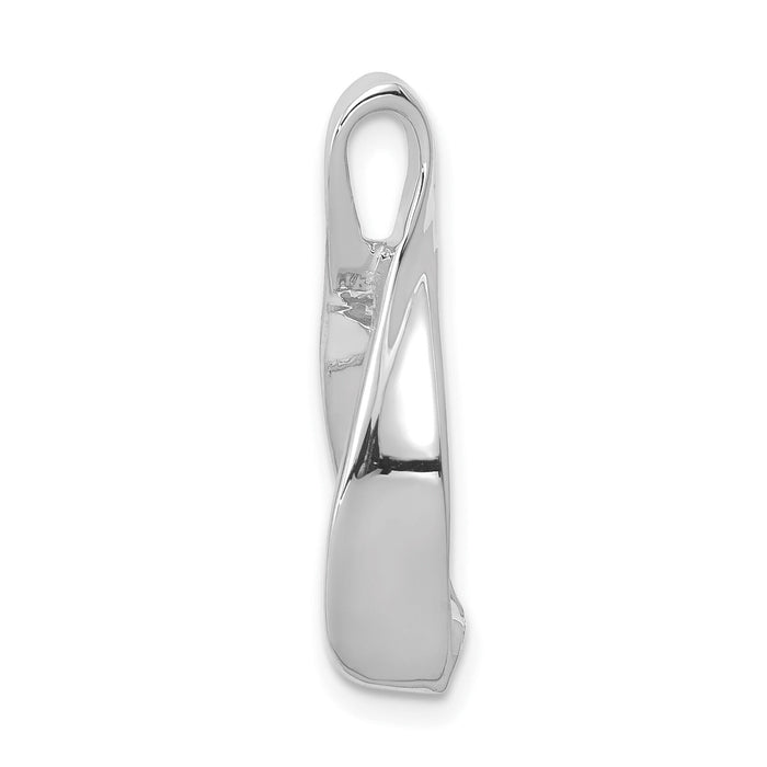 14k White Gold Fits up to 2mm Omega/ 4mm Reversible Omega Slide-SLW16