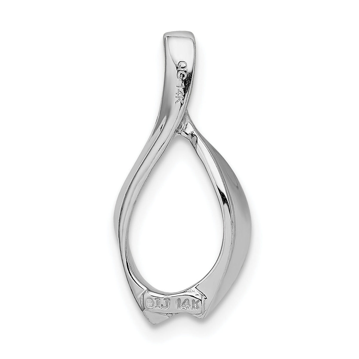 14k White Gold Fits up to 2mm Omega/ 4mm Reversible Omega Slide-SLW16
