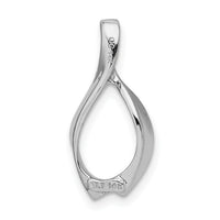14k White Gold Fits up to 2mm Omega/ 4mm Reversible Omega Slide-SLW16