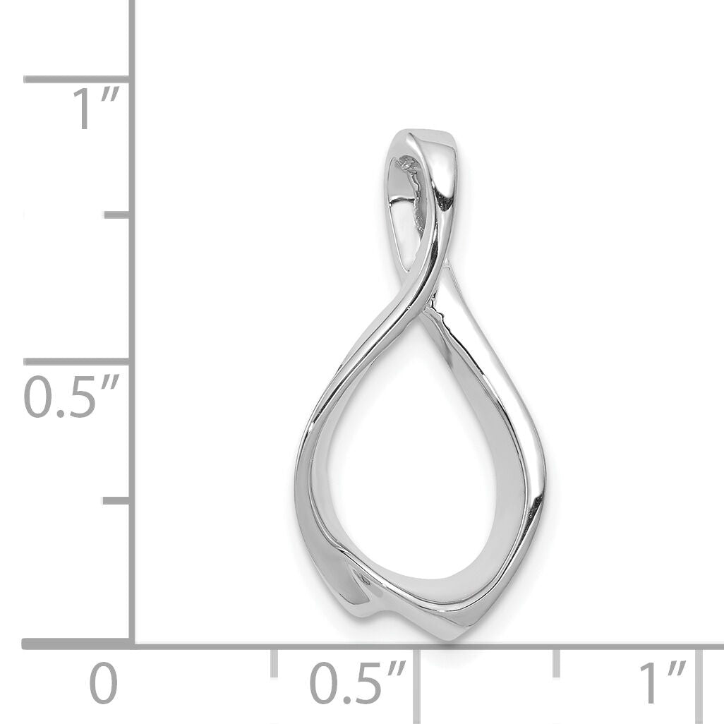 14k White Gold Fits up to 2mm Omega/ 4mm Reversible Omega Slide-SLW16