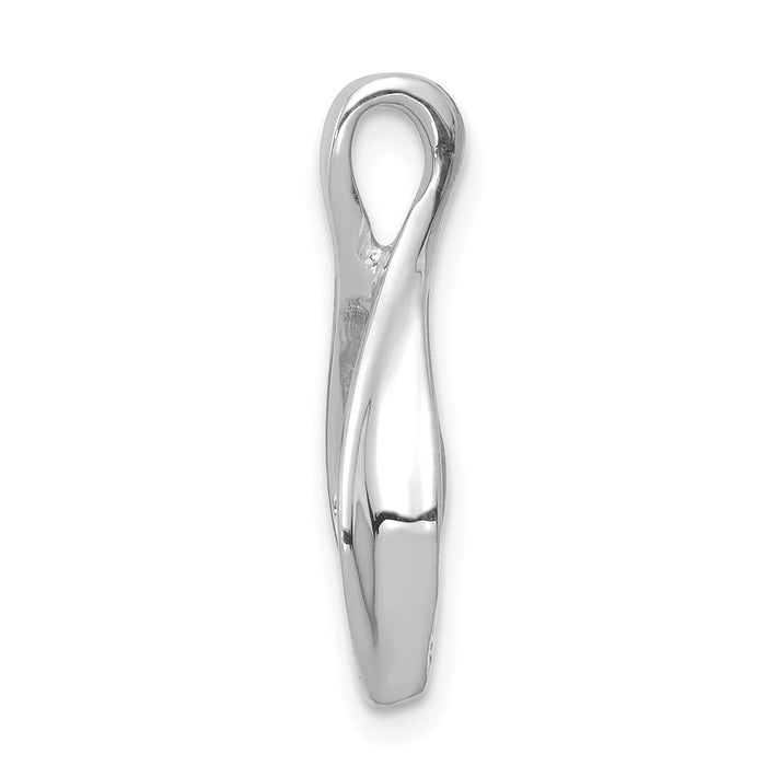 14k White Gold Chain Slide Reversible Omega Chain Slide-SLW17