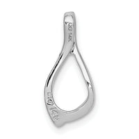 14k White Gold Chain Slide Reversible Omega Chain Slide-SLW17